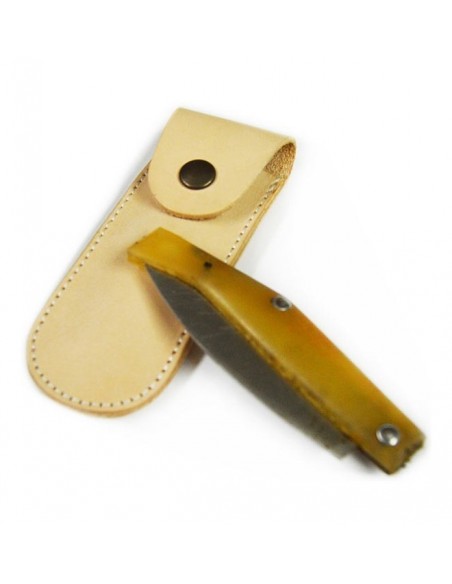 Funda para navaja de caza en piel natural
