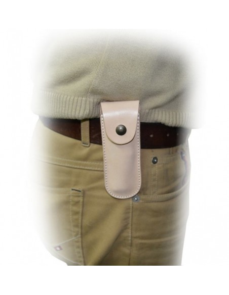 Funda para navaja de caza en piel natural