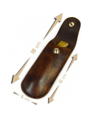 Funda para navaja de caza en piel Marrón