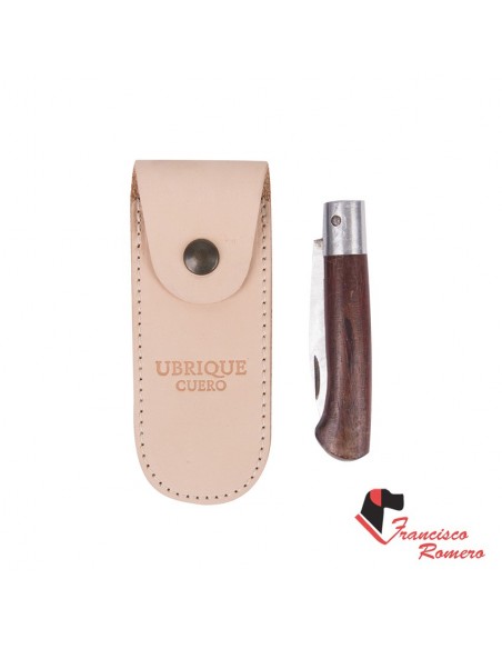 Funda para navaja de caza en piel natural