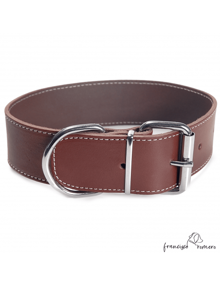 Collar Piel Razas Grandes Chocolate