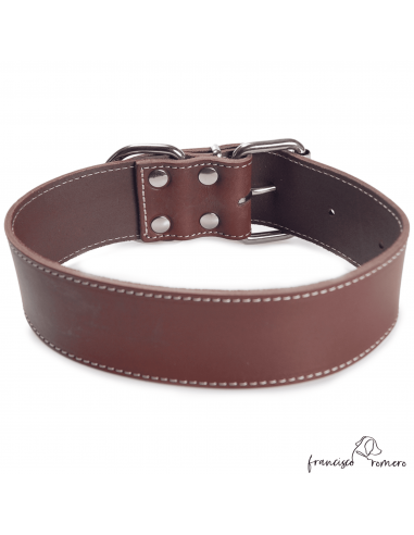 Collar Piel Razas Grandes Chocolate