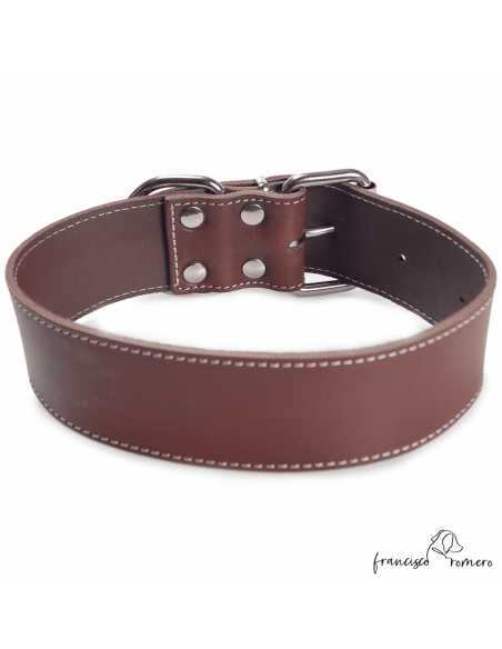Collar Piel Razas Grandes Chocolate