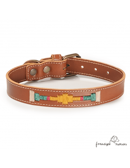 Collar Piel Bordado Argentino