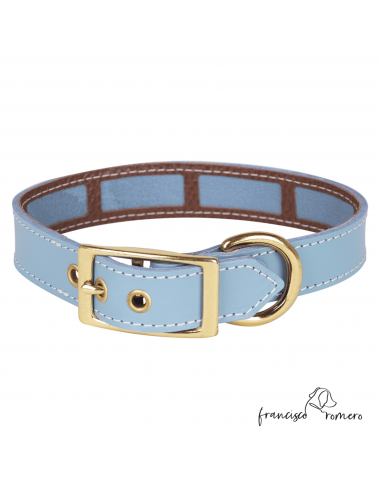 Collar Piel Funda Antiparasitaria Latón