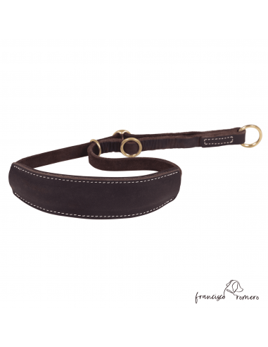 Collar de Piel Engrasada con Anillas...