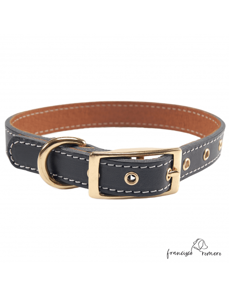 Collar Doble Piel con Herrajes de Latón