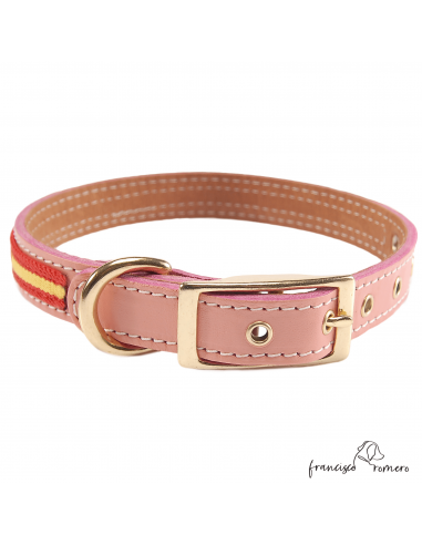 Collar Doble Piel con bandera España...