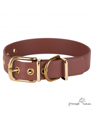 Collar Biothane Beta Latón Ancho 2,5 cm