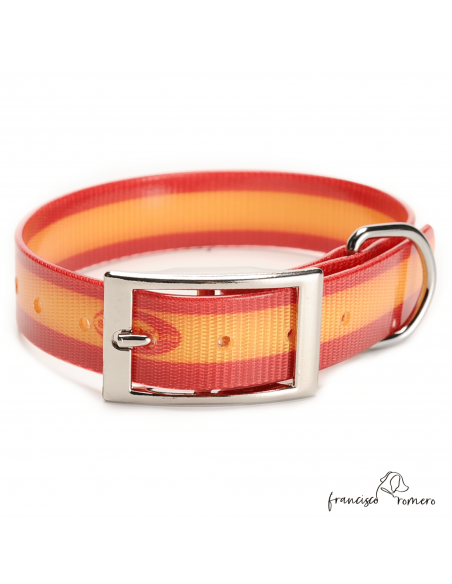 Collar Biothane Gold España ancho 2,5 cm H- Alemana