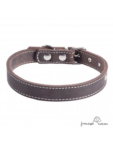 Collar Piel Vaquetilla Hebilla rulo...