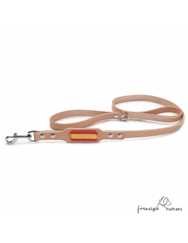 Correa piel vaquetilla bandera España...