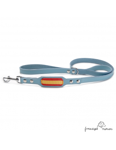 Correa piel vaquetilla bandera España...