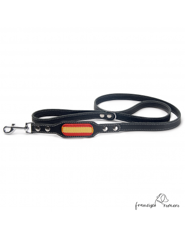 Correa piel vaquetilla bandera España...