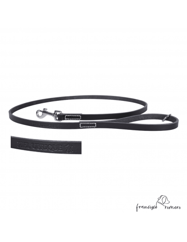 Correa perro piel de Ubrique puppy Negro