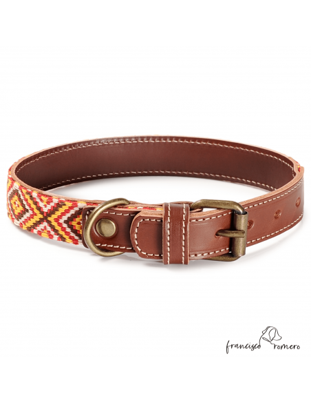 Collar Piel Africana para perros Chocolate