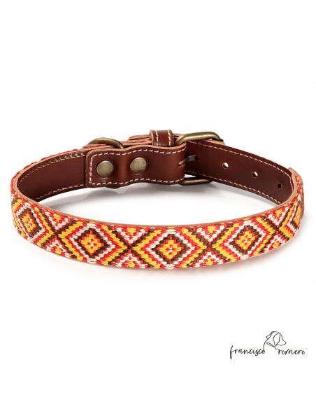 Collar Piel Africana para perros Chocolate