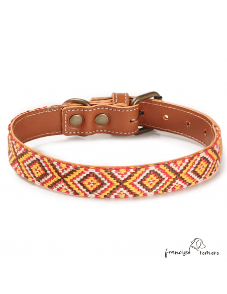 Collar Piel Africana para perros Caramelo