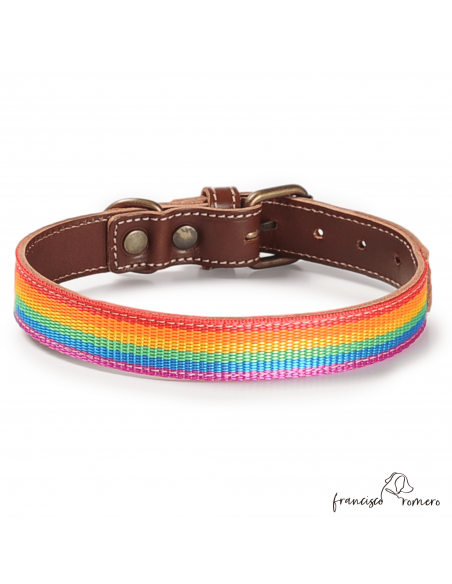 Collar Piel Arco Iris Chocolate