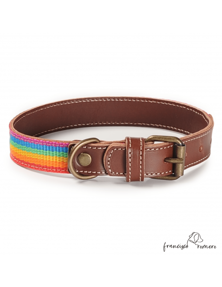 Collar Piel Arco Iris Chocolate