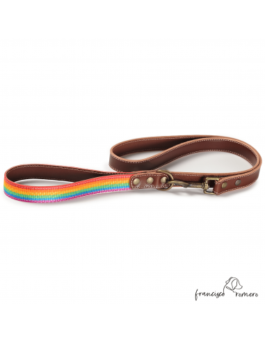 Correa Piel Arco Iris Chocolate