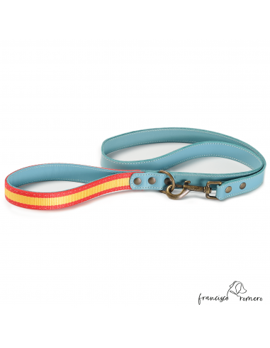 Correa Piel Bandera de España Celeste