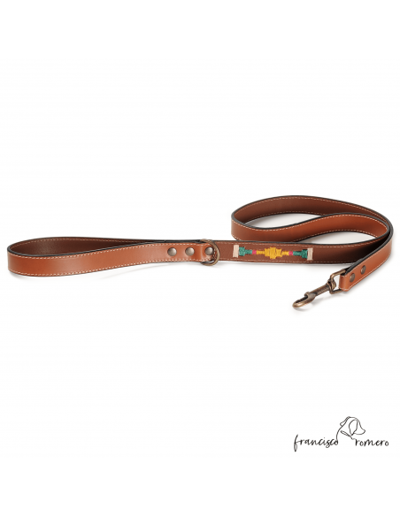 Correa Piel Bordado Argentino Caramelo