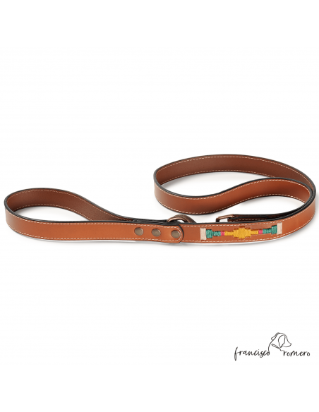 Correa Piel Bordado Argentino Caramelo