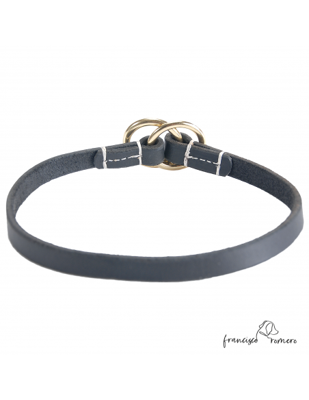 Collar piel corrector 10x4 con anillas Negro