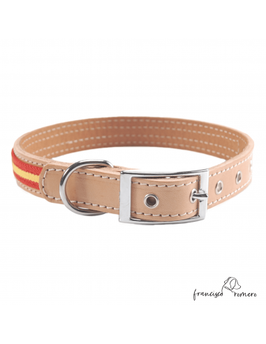 Collar Doble Piel con bandera España...