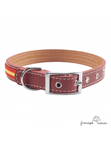 Collar Doble Piel con bandera España...