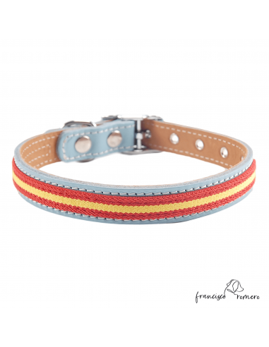 Collar Doble Piel con bandera España...