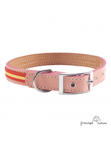 Collar Doble Piel con bandera España...