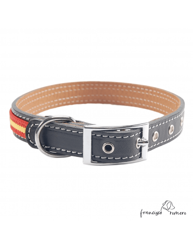 Collar Doble Piel con bandera España...