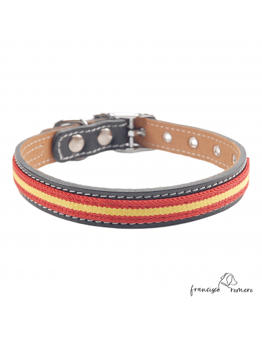 Collar Doble Piel con bandera España...