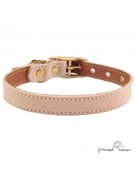 Collar Doble Piel con Herrajes de Latón Natural