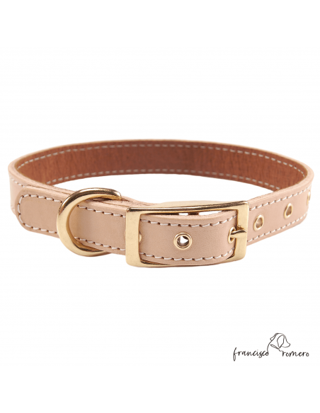 Collar Doble Piel con Herrajes de Latón Natural