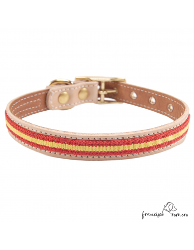 Collar Doble Piel con bandera España...