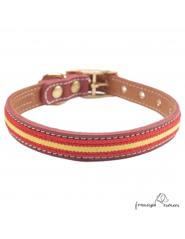 Collar Doble Piel con bandera España...