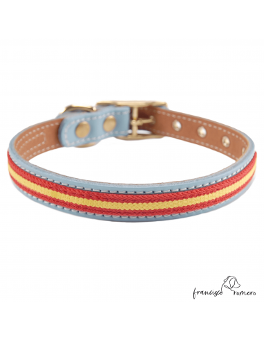 Collar Doble Piel con bandera España...
