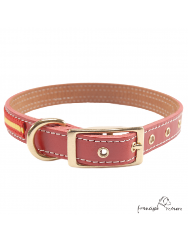 Collar Doble Piel con bandera España...