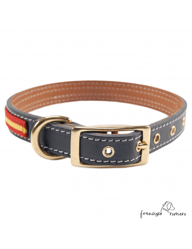 Collar Doble Piel con bandera España...
