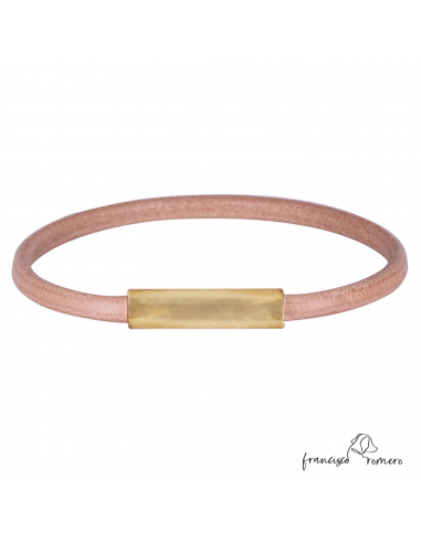 Collar Redondo Piel 8 mm Natural