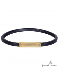 Collar Redondo Piel 8 mm Negro