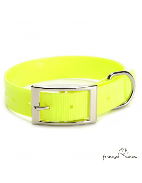 Collar Biothane Gold ancho 2,5 cm H-Alemana Amarillo