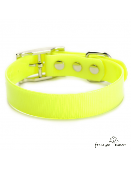 Collar Biothane Gold ancho 2,5 cm H-Alemana Amarillo
