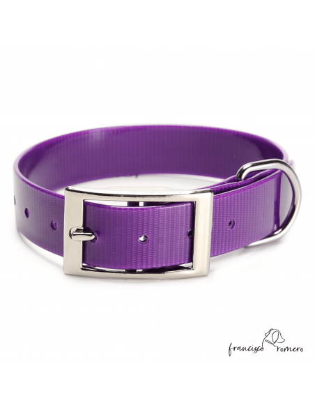 Collar Biothane Gold ancho 2,5 cm H-Alemana Violeta