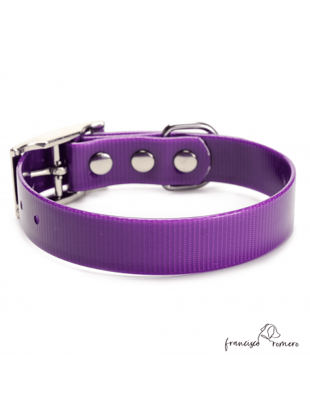Collar Biothane Gold ancho 2,5 cm H-Alemana Violeta