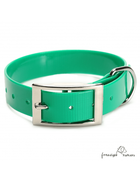 Collar Biothane Gold ancho 2,5 cm H-Alemana Verde