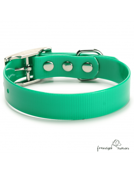 Collar Biothane Gold ancho 2,5 cm H-Alemana Verde